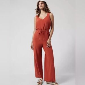 Athleta Savannah Jumpsuit, Red Currant, Size 16